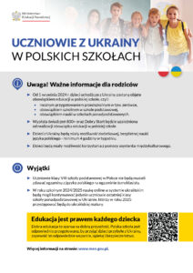 Read more about the article UCZNIOWIE Z UKRAINY W POLSKICH SZKOŁACH